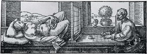 durer perspnude 300x111   Consequences of the discovery of perspective in art