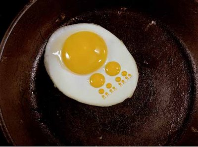 Cantor Egg Kevin Van Aelst, The Cantor Set (fried egg), 2004